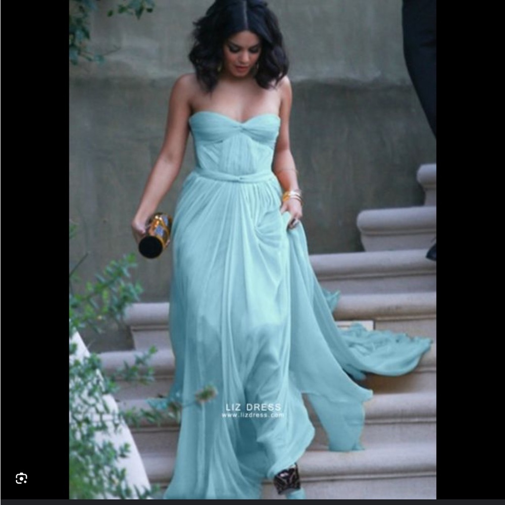 Light Blue Maxi Prom Special Event Dress